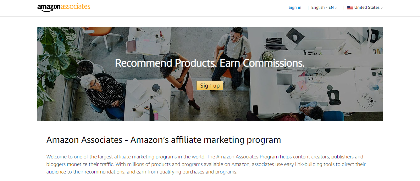 Amazon Associates, Affiliate marketing program